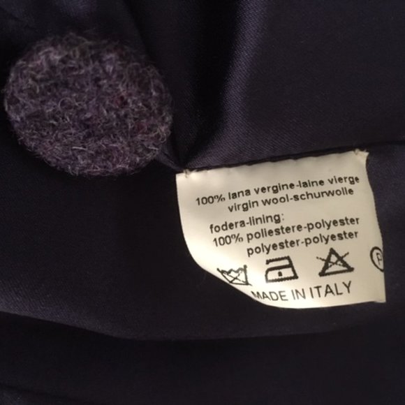 Luisa Beccaria purple wool jacket 42. - Picture 6 of 6